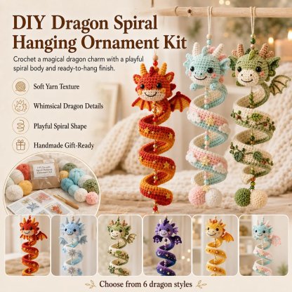 ⏳ Last Day 49% OFF – 🐉 Beginner-Friendly DIY Enchanted Dragon Spiral Hanging Ornament Kit | Complete Kit with All Tools & Step-by-Step Guide Included 💕