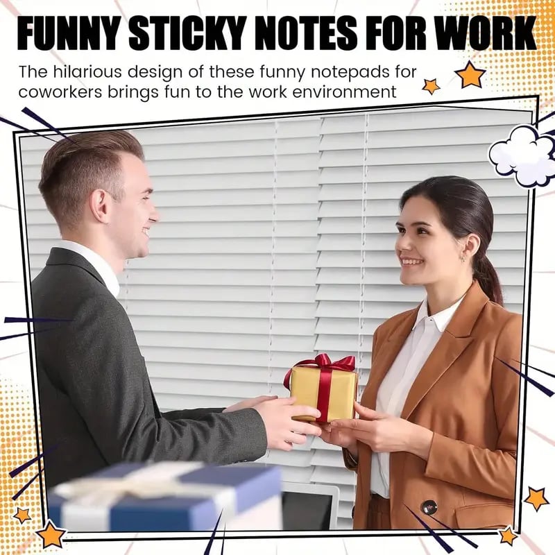 😂 12-Pack Sarcastic Office Sticky Notes – Funny Coworker Memo Pads & Hilarious Desk Gifts