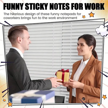😂 12-Pack Sarcastic Office Sticky Notes – Funny Coworker Memo Pads & Hilarious Desk Gifts