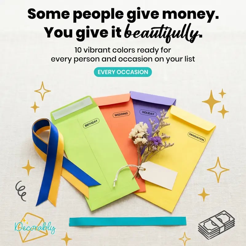 🌈 110 Pack Colorful Money Envelopes – Cash Gift Envelopes & Budgeting System Organizer