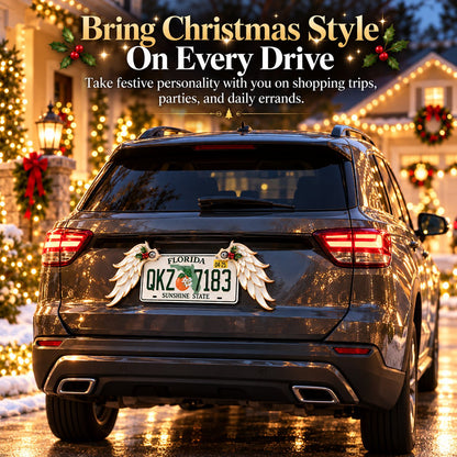 Christmas Angel Wing License Plate Decor