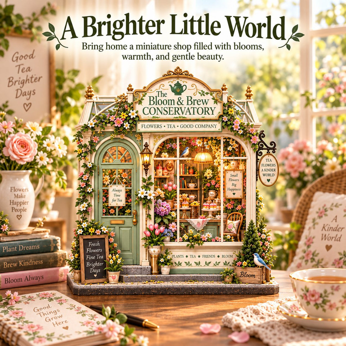 🏡 DIY 3D Miniature Café & Holiday Scene Kit Collection
