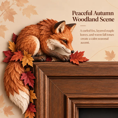 🔥LAST DAY 50% OFF - 🦊Autumn Fox & Maple Leaves Door Frame Corner Decor