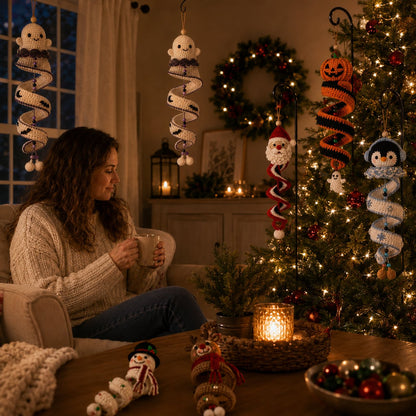 Crochet Christmas Spiral Ornament DIY Kit