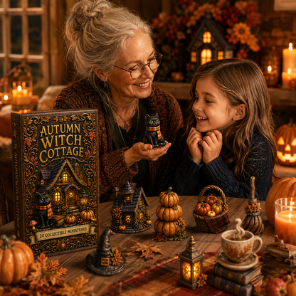 Autumn Witch Cottage Advent Calendar 2026 – 24 Cozy Witchy Miniatures, Black Cat Collectibles & Magical Fall Cottage Surprises