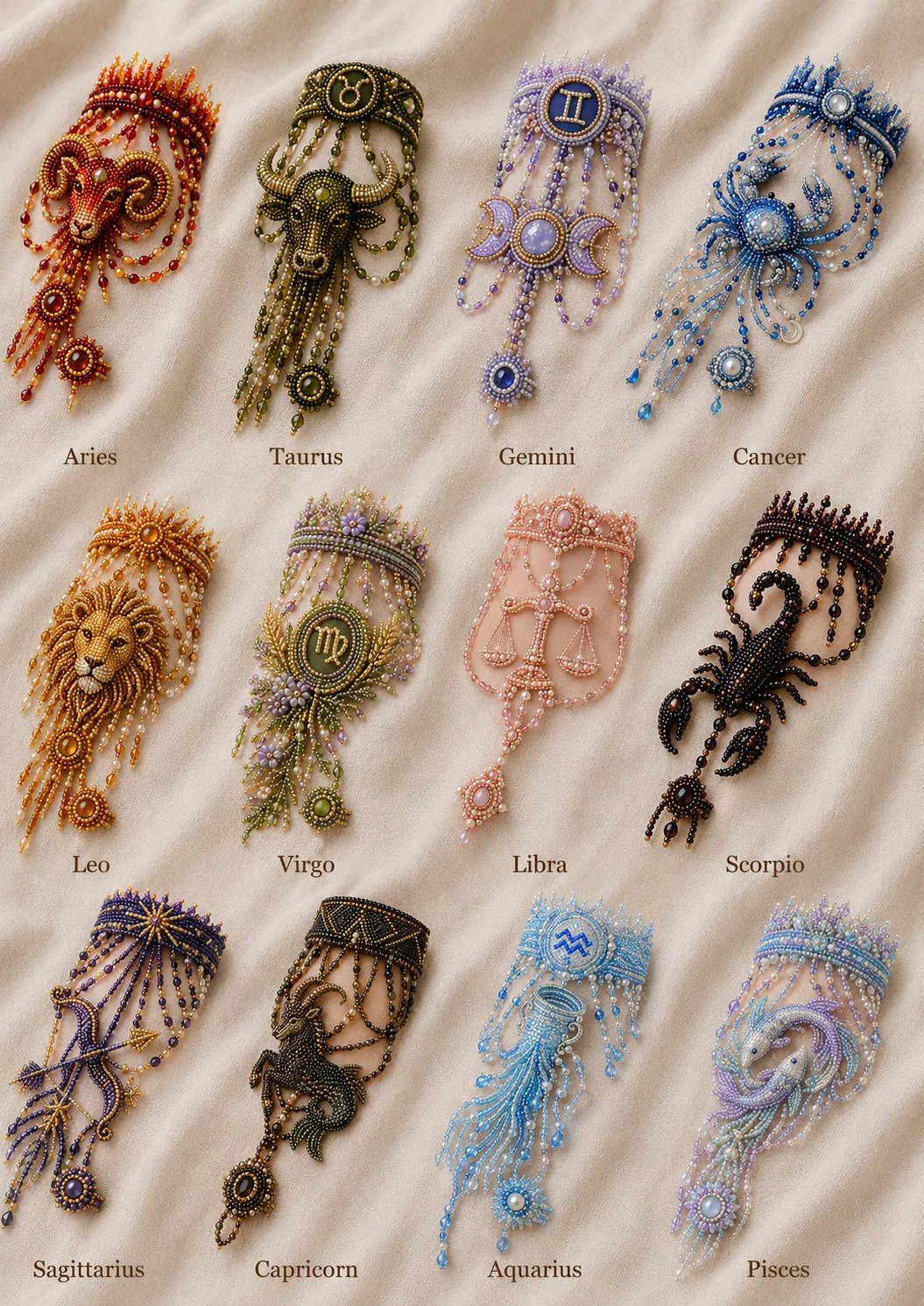 🔥 LAST DAY 49% OFF – ✨ Zodiac DIY Beaded Hand Bracelet Kit | Create Celestial Wearable Art with Seed Beads, Pearl-Style Accents & Crystal Details ♈🌙💎
