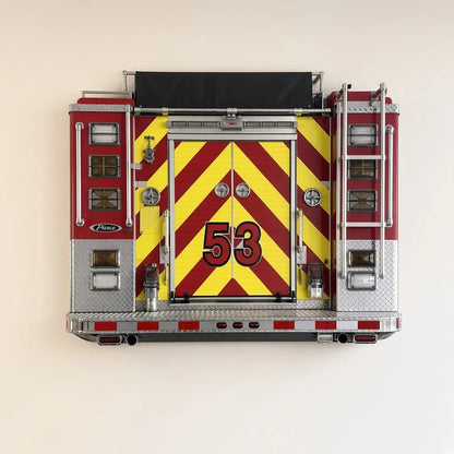 3D Fire Truck Tail Wall Light – Remote-Controlled LED Décor