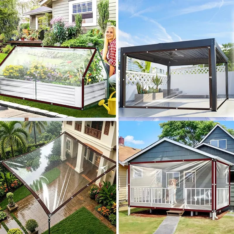 ⏰Limited Stock 60% OFF🌞💦🌊 Transparent Outdoor Protection System—Outdoor Cover with Metal Grommets💧