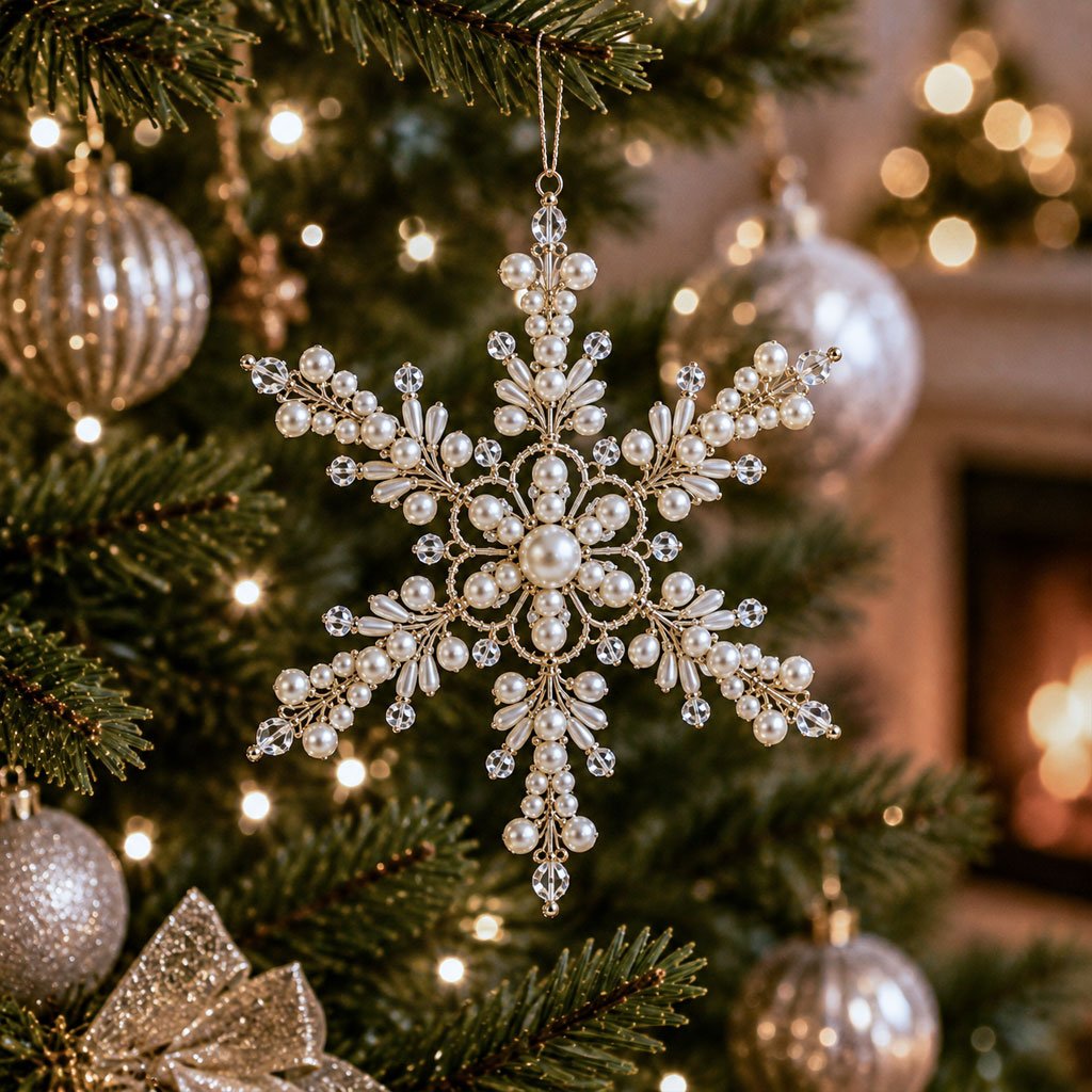 Beaded Snowflake Ornament DIY Kit