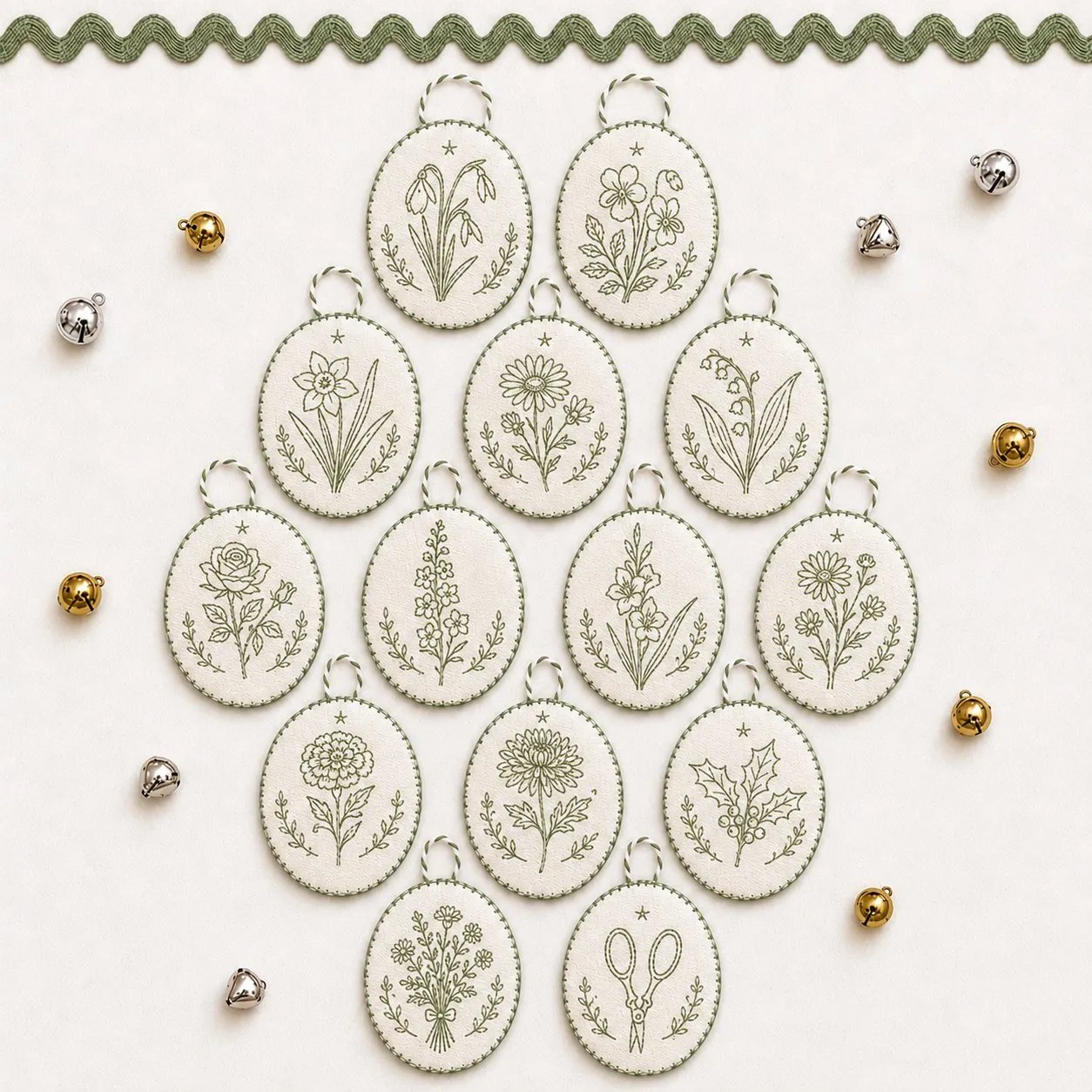 ⏳ Last Day 49% OFF – 🧵 Beginner-Friendly DIY Heirloom Oval Embroidery Ornament Kit Collection | Complete Kit with Embroidery Materials, Ornament Components & Step-by-Step Guide Included 💕