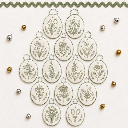 ⏳ Last Day 49% OFF – 🧵 Beginner-Friendly DIY Heirloom Oval Embroidery Ornament Kit Collection | Complete Kit with Embroidery Materials, Ornament Components & Step-by-Step Guide Included 💕