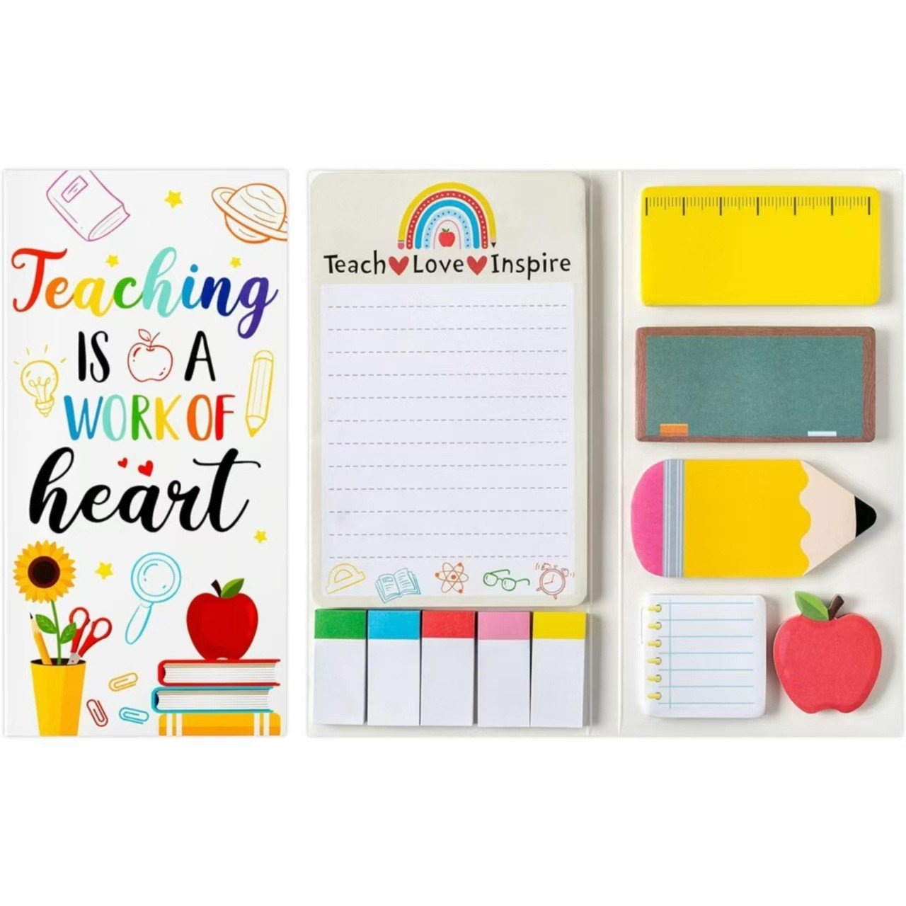 "Work of Heart" Teacher Appreciation Sticky Note Portfolio