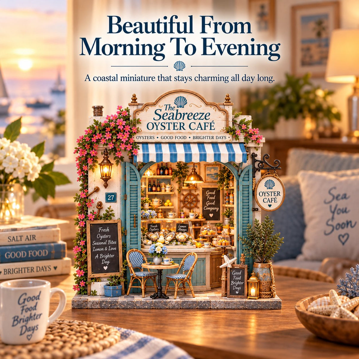 🏡 DIY 3D Miniature Café & Holiday Scene Kit Collection