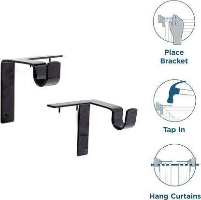 No-Drill Curtain Rod Brackets