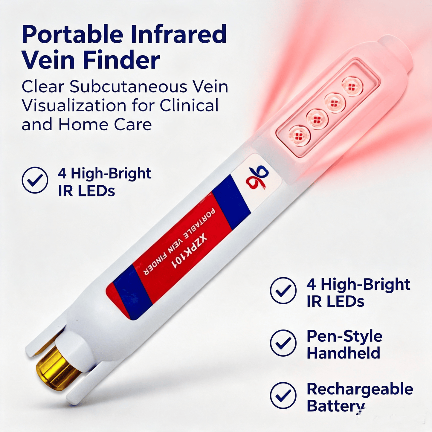 Portable Vein Finder Viewer, Hand‐Held LED Vein Locator Device