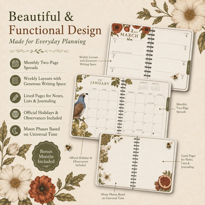🌙 Woodland Warden 2027 Planner – A Year of Nature's Wisdom & Intention