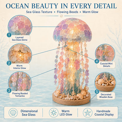 ⏳ Last Day 49% OFF – 🌊 Beginner-Friendly DIY Glowing Sea Glass-Style Ocean Art Kit Collection | Complete Kit with Sea Glass-Style Pieces, LED Lights & Step-by-Step Guide Included 💕
