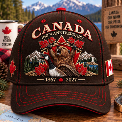 Canada 160th Anniversary Embroidered Cap – 1867–2027