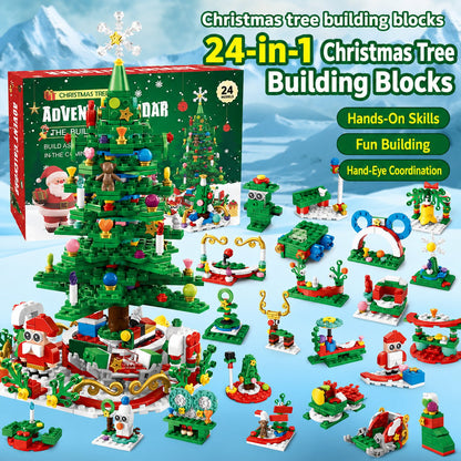 🔥HOT SALE🔥24-Day Christmas Countdown Building Block Set