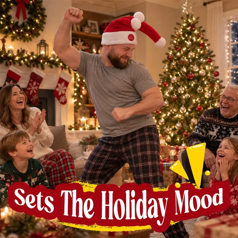 🎅 Animated Naughty Santa Hat | Funny Christmas Party Hat