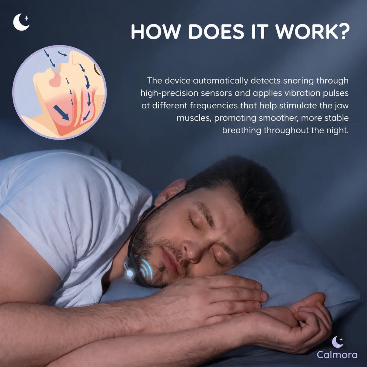 Snore-Responsive Wearable – Under-Chin Vibration Device