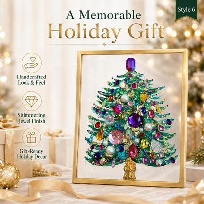 🎄 Jeweled 3D Christmas Tree Framed Art — Fill Your Home with Sparkling Holiday Magic! ✨💎