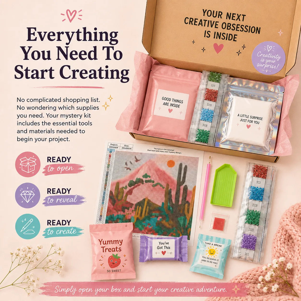 🔥LAST DAY 50% OFF - 💎 Blind Date With A Diamond Art Kit – A Creative Mystery Waiting To Be Revealed