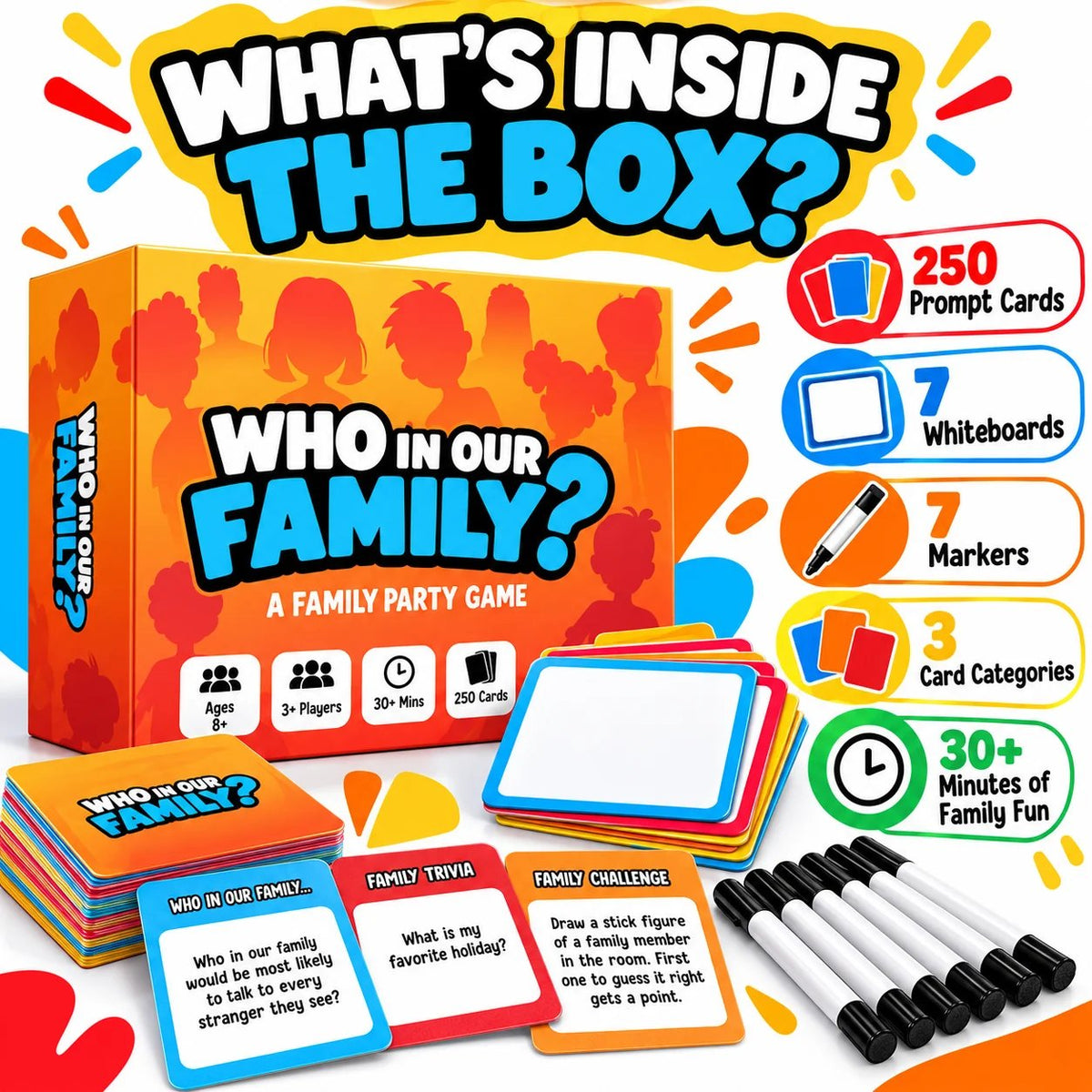 😂 50% OFF Today! Who In Our Family? Hilarious Party Game for Family Game Night