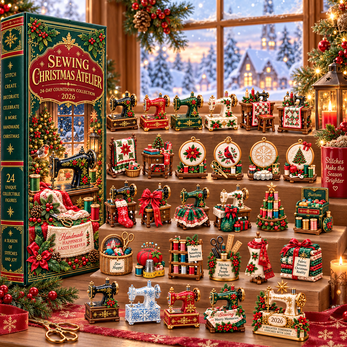 Sewing Christmas Atelier 2026 – 24-Day Countdown Collection with 24 Unique Sewing & Quilting Miniatures