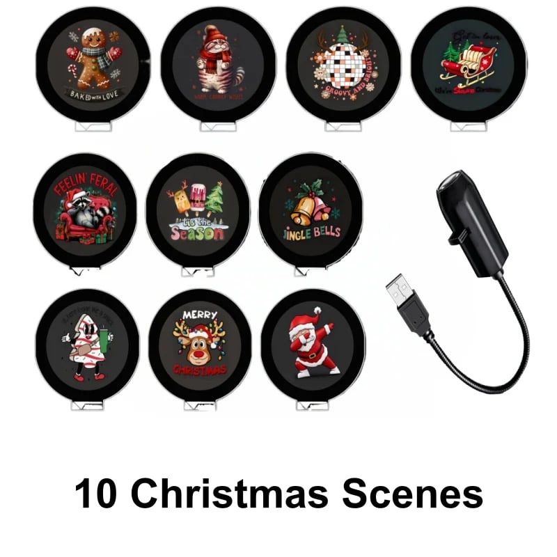 ✨Plug-&-Play HD Christmas Projector – 6 or 10 Festive Scenes(📦Buy 2 Free Shipping)