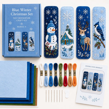 🎄 DIY Felt Embroidery Bookmark Kit