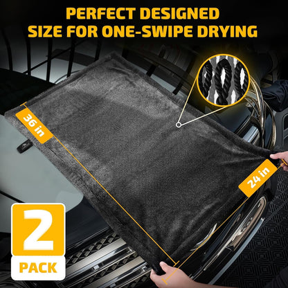 ✨ 1200 GSM Microfiber Car Drying Towels– 2-Pack
