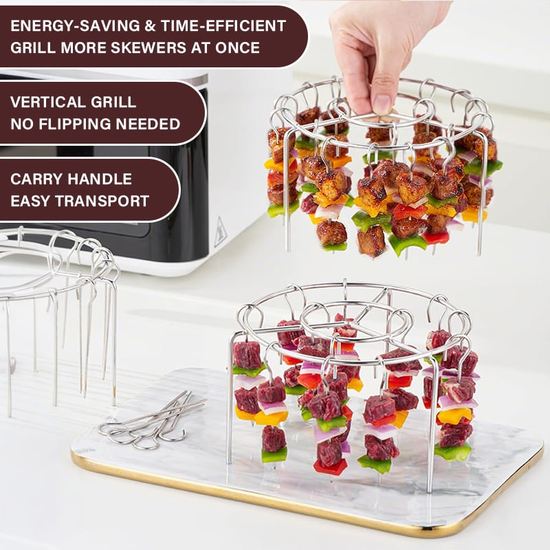 🔥 Last day 49% OFF-Stainless Steel Grill Skewer Rack for Air Fryer