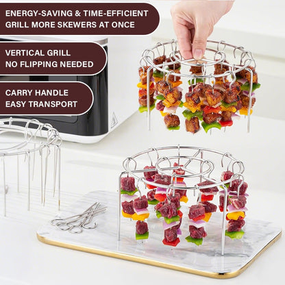 🔥 Last day 49% OFF-Stainless Steel Grill Skewer Rack for Air Fryer