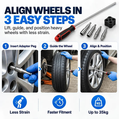🚗 50% OFF Wheel Alignment Tool – Heavy Duty Tire Mounting & Hub Positioning Assistant