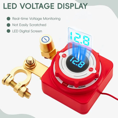 🔥HOT SALE 49% OFF🚗12V/24V Remote Battery Disconnect Switch – 240A Heavy-Duty Kill Switch with LED Voltage Display for Car, Truck & RV✨