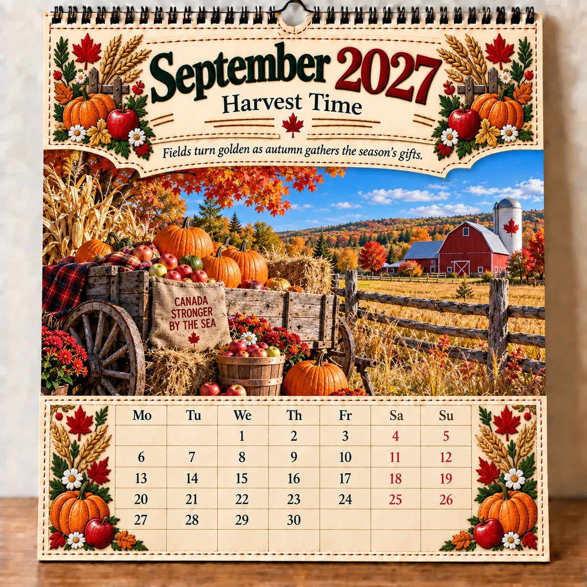 🇨🇦🍁 2027 Canada 160th Anniversary Wall Calendar 🍁🇨🇦