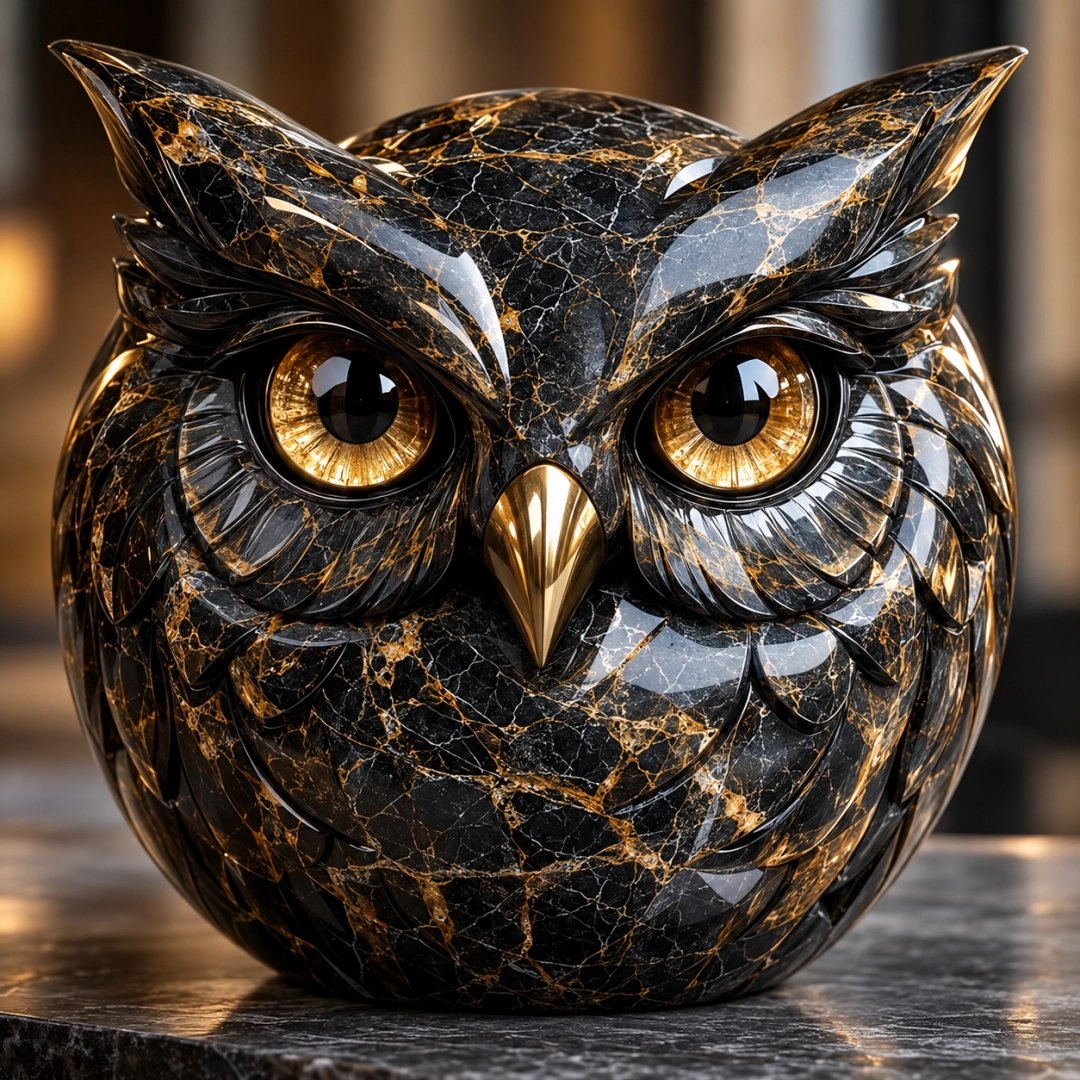 Guardian Animal Stone Sculpture – Owl, Dragon, Lion & Wolf Décor