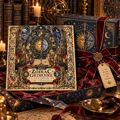 ⏳ Last Day 49% OFF – 🔮 2027 Zodiac Grimoire Desk Calendar | 12 Medieval-Inspired Zodiac Artworks for Astrology & Gothic Art Lovers ✨