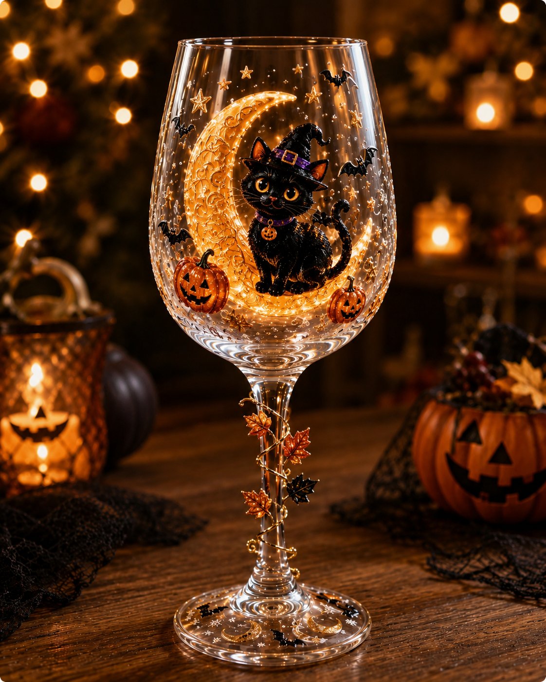 ⏳ Last Day 49% OFF – 🎃 3D Halloween Sculpted Glass Collection | Premium Clear Glass with Raised Spooky Characters, Glossy Seasonal Details & 6 Collectible Designs ✨