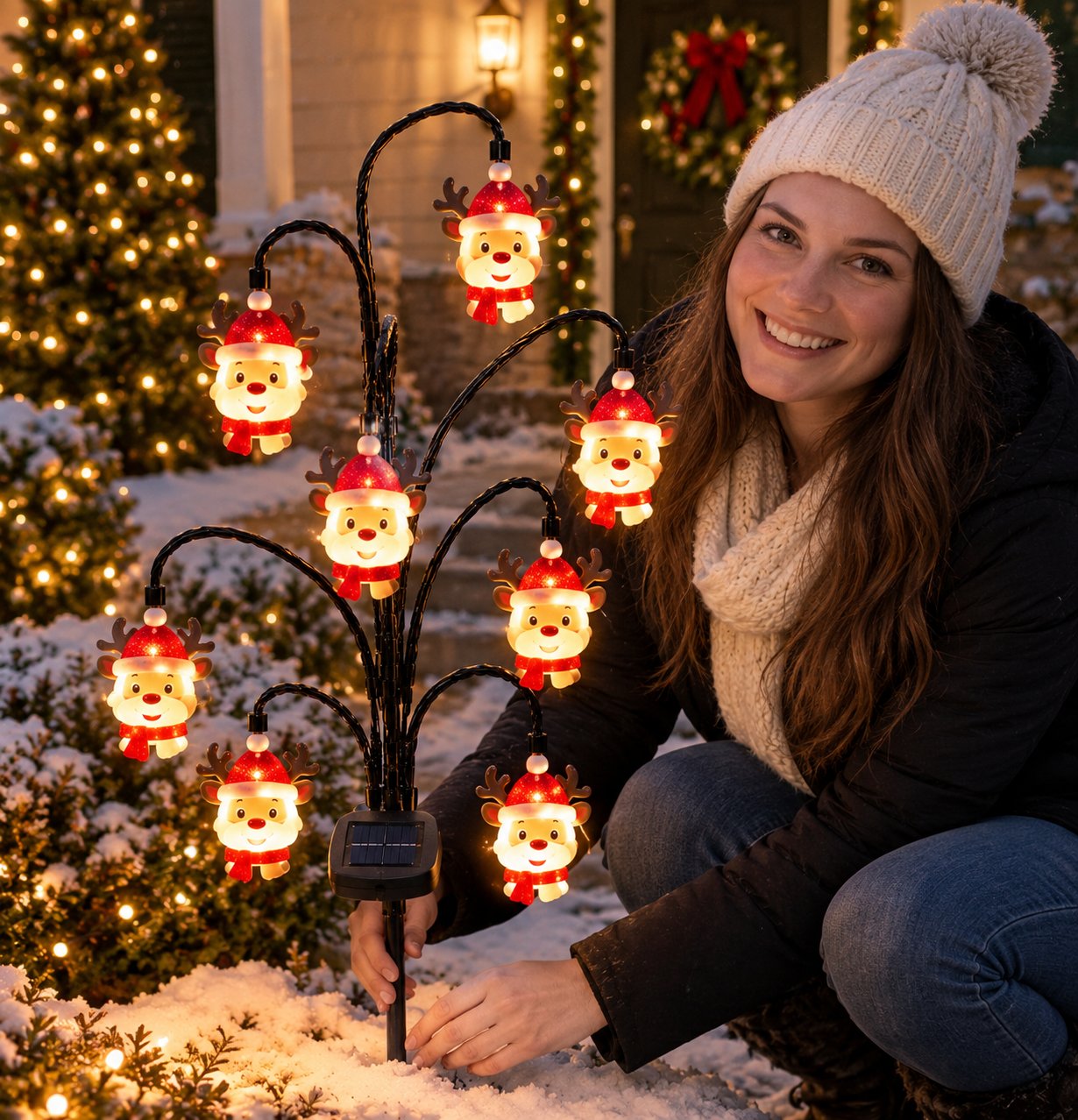 ⏳ Last Day 49% OFF – 🎄Solar Christmas Character Pathway Stake Light Collection | 5 Festive Designs with Warm White LEDs, Automatic Dusk-to-Dawn Lighting & Easy Ground-Stake Setup ✨