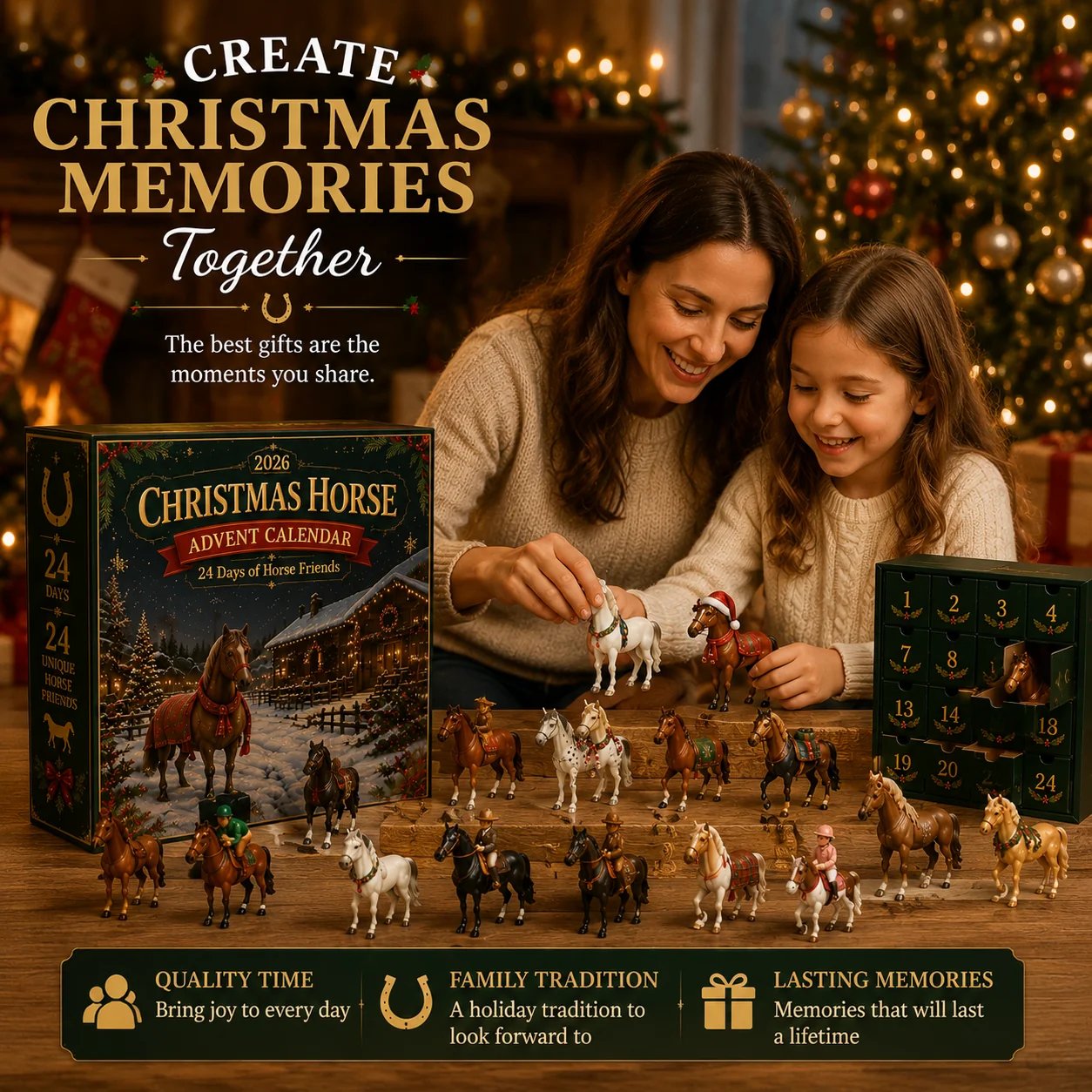 🐴 Christmas Horse Advent Calendar--24 Days of Horse Friends & Holiday Memories 🎄