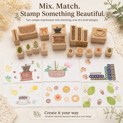 🌿 Mix & Match Wood-Mounted Craft Stamps ✨