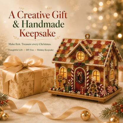 ⏳ Last Day 49% OFF – 🏡 Beginner-Friendly DIY Glowing Coastal Glass-Style Christmas Cottage Kit Collection | Complete Kit with Sea Glass-Style Pieces, Pearl Beads & Step-by-Step Guide Included 💕