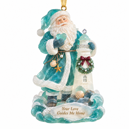 Coastal Santa Christmas Ornament