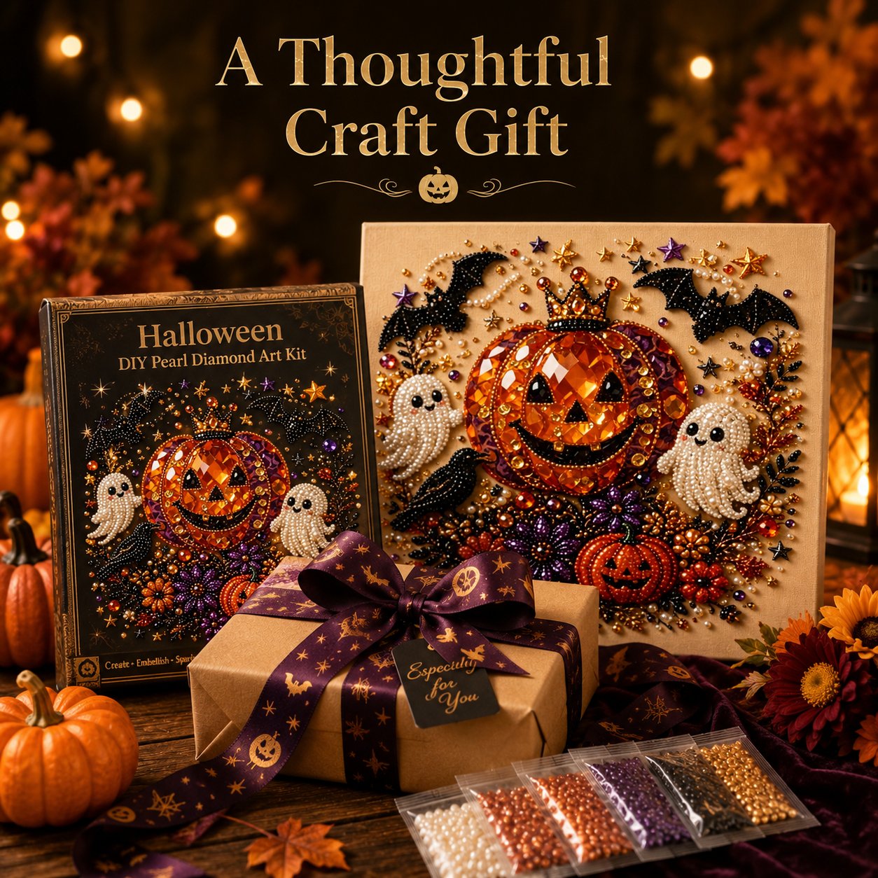 Halloween Pearl Diamond Art DIY Kit—Buy 2 Free Shipping