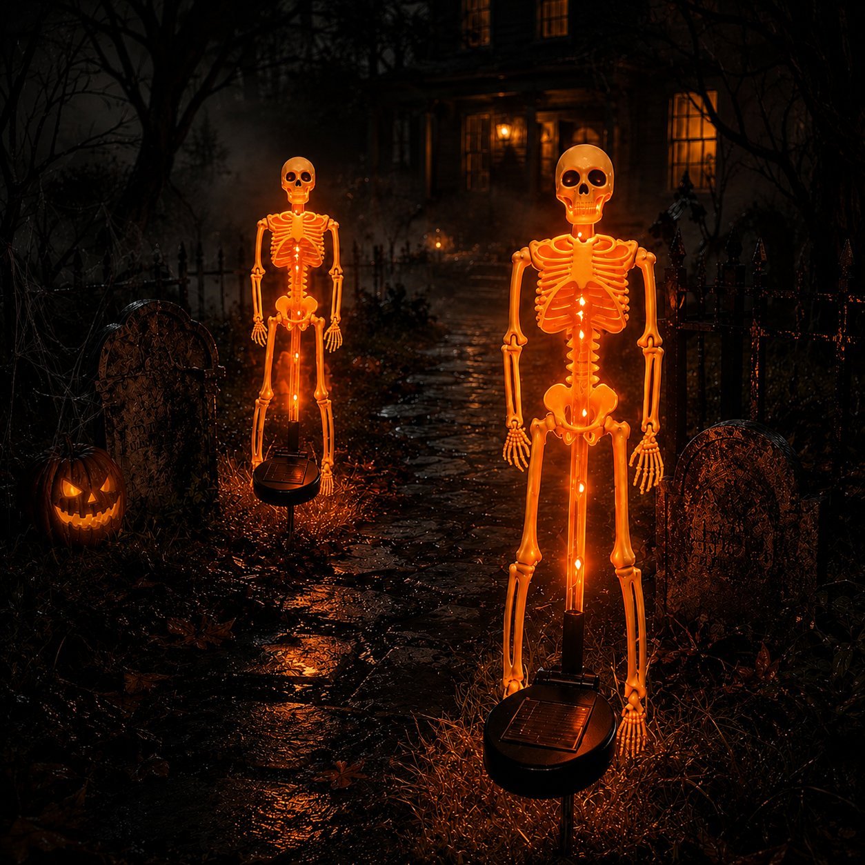 Solar Skeleton Yard Stake – Halloween Garden Light