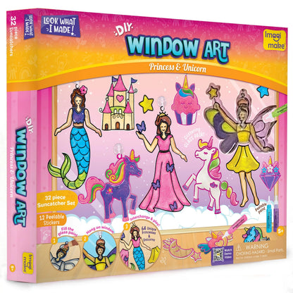 DIY Princess & Unicorn Stained Glass Kit – Create Magical Window Art That Shines
