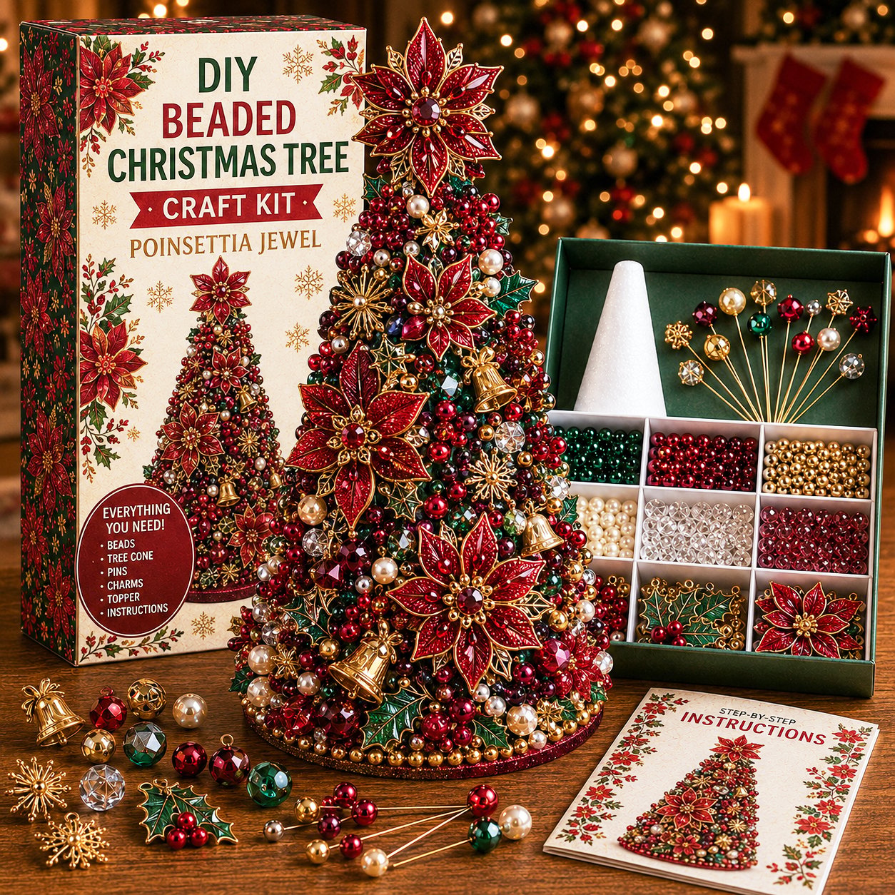 🔥Last Day 49% OFF - 🎄✨ DIY Beaded Christmas Tree Craft Kit(📦Buy 2 Free Shipping)