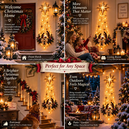 ✨✝️ Bethlehem Star of Faith™ – Lighted Nativity Wall Decor✝️